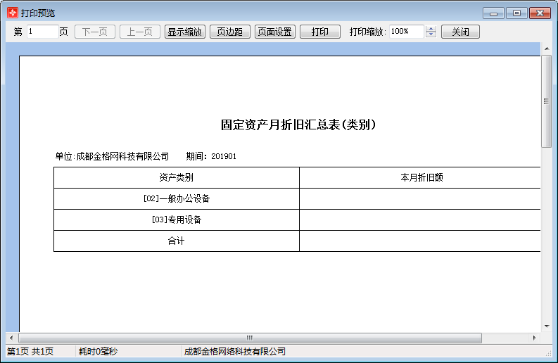 固定资产月折旧汇总表(类别)1-3